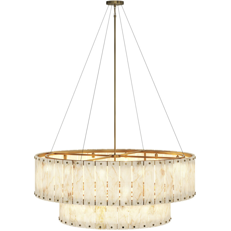 Apsara LED Cream / Antique Brass Chandelier Ceiling Light